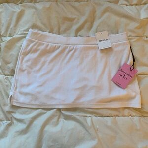Juicy couture white terry cloth mini skirt